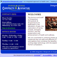 Screen capture of Integrative Chiropractic & Acupunture