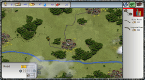 In-game screenshot of road construction