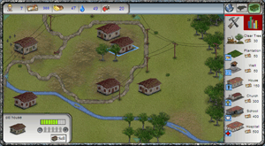 In-game screenshot of village construction